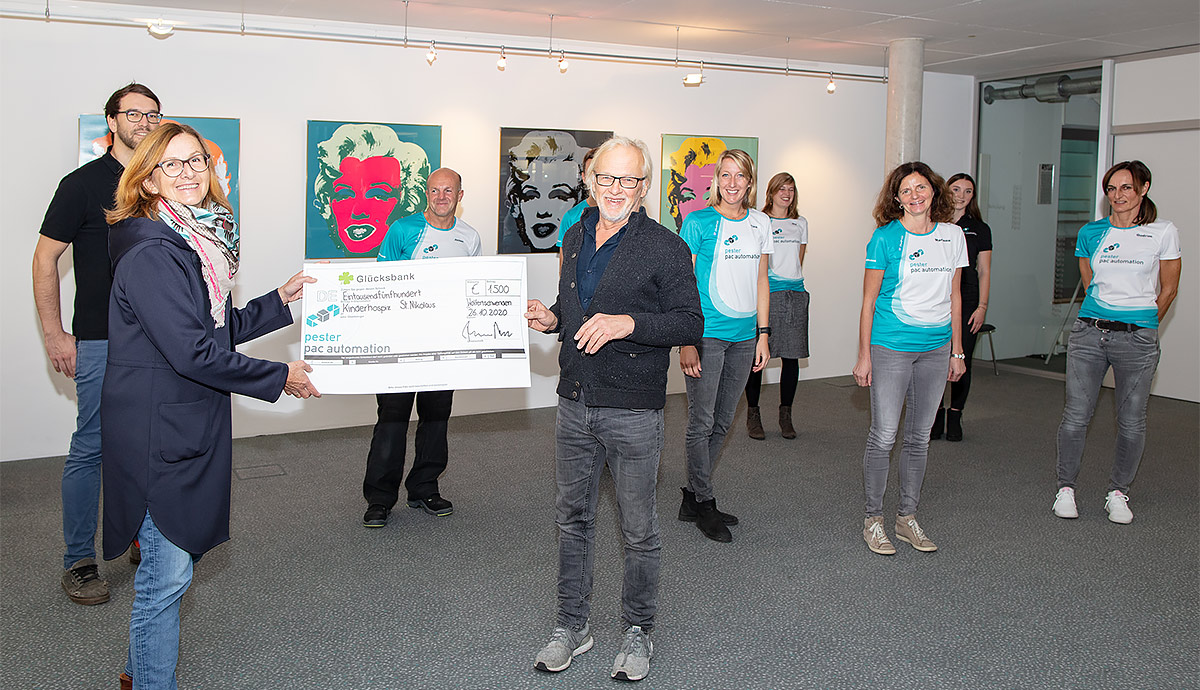 Pester Mitarbeiter spenden an das Kinderhospiz St. Nikolaus in Bad Grönenbach